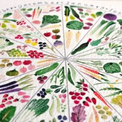 Eat Fresh – Fruit And Veg Seasonal Food Art Print -Household Decoration Shop Hattie Buckwell Eat Fresh Seasonal Fruit Veg Close
