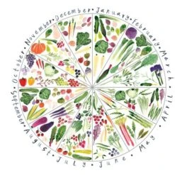 Eat Fresh – Fruit And Veg Seasonal Food Art Print