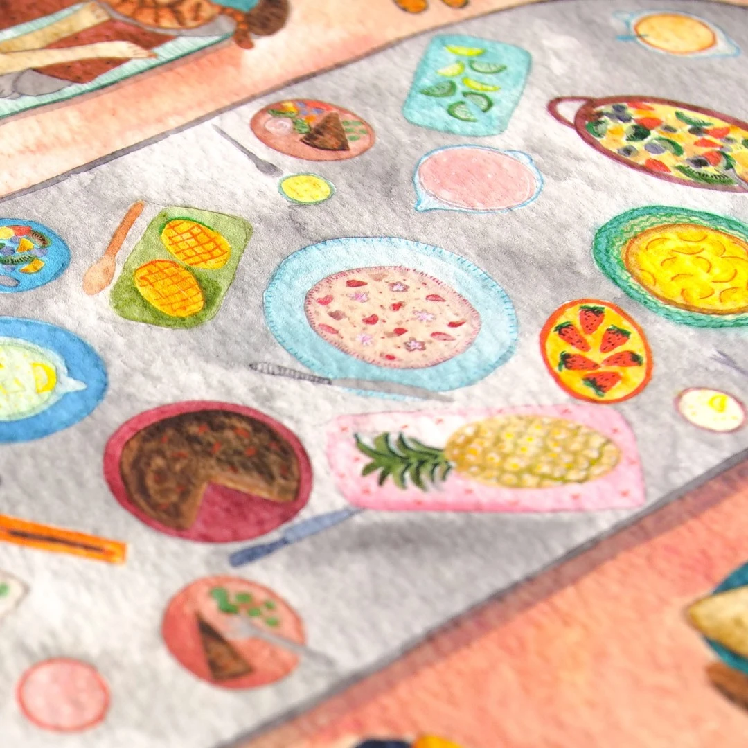 Feast Alfresco Outdoor Dining Art Print A4 3 Feast Alfresco Outdoor Dining Art Print A4 - Image 3