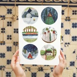 Homes Of The World Art Print -Household Decoration Shop Hattie Buckwell Homes of the World Art Print Held