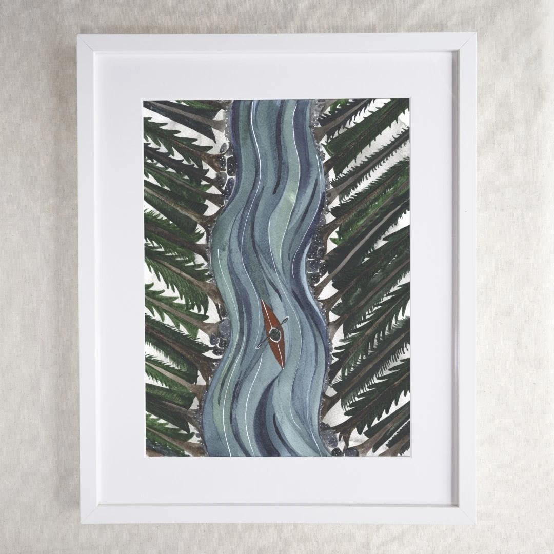 Kayak A4 Art Print 1 Kayak A4 Art Print