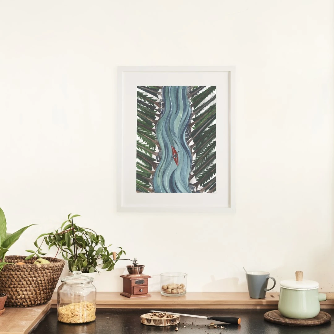 Kayak A4 Art Print 4 Kayak A4 Art Print - Image 4