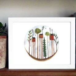 Treetop Roundscape A4 Art Print 6 Treetop Roundscape A4 Art Print -Household Decoration Shop Hattie Buckwell Treetop Roundscape Lifestyle