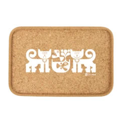 Hornsea Happy Cat Sad Cat Design Cork Tray