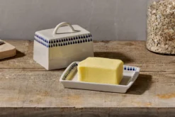 Indigo Drop Ceramic Butter Dish -Household Decoration Shop IMG 0395