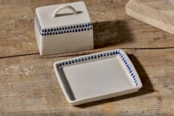 Indigo Drop Ceramic Butter Dish -Household Decoration Shop IMG 0397