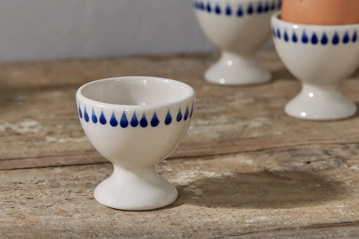 Indigo Drop Egg Cups – Set Of 2 1 Indigo Drop Egg Cups – Set Of 2