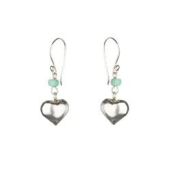 Silver Heart Earrings – Mint