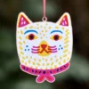 Cat Printed Wooden Decoration