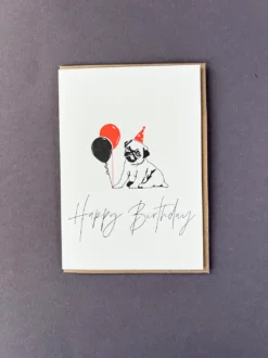 Birthday Pug Dog Card