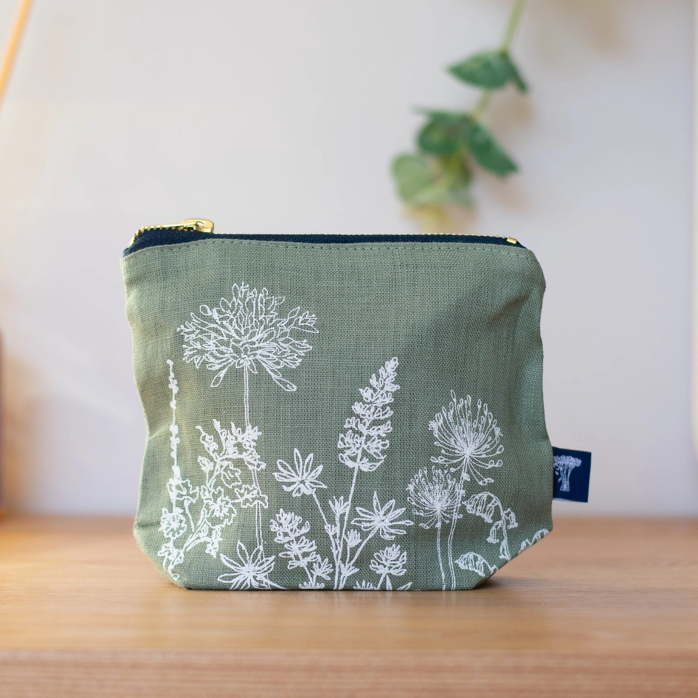 Linen Make Up Bag – Sage Green 1 Linen Make Up Bag – Sage Green