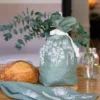 Linen Bread Bag – Hedgerow Design – Sage Green