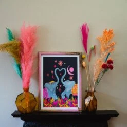 Dancing Elephants Under The Stars – A3 Art Print 5 Dancing Elephants Under The Stars – A3 Art Print -Household Decoration Shop IMG 0855