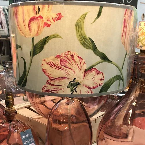 Limited Edition Dancing Tulips Drum Lampshade 1 Limited Edition Dancing Tulips Drum Lampshade