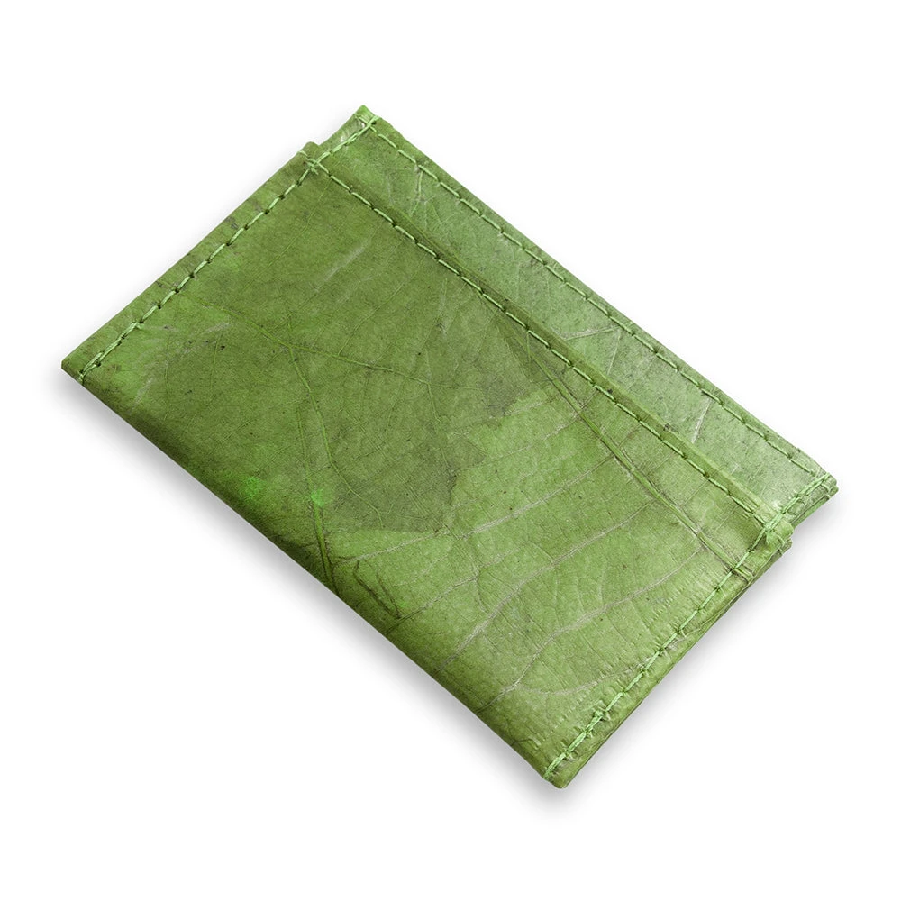 Leaf Leather Cardholder – Green 3 Leaf Leather Cardholder – Green - Image 3
