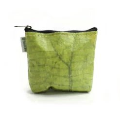 Leaf Leather Coin Purse – Green