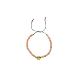 Earth Disc Bracelet – Dusky Pink