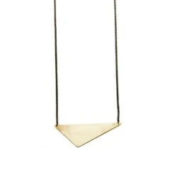 Geometric Offset Triangle Necklace