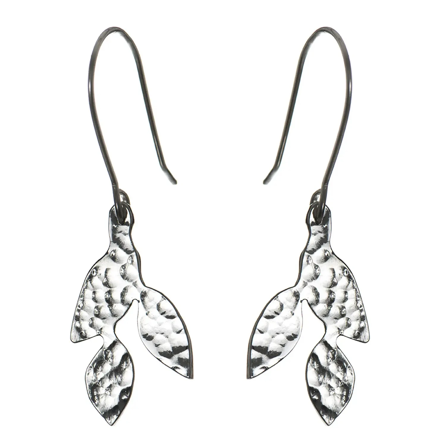 Silver Plated Small Leaf Earrings 1 Silver Plated Small Leaf Earrings