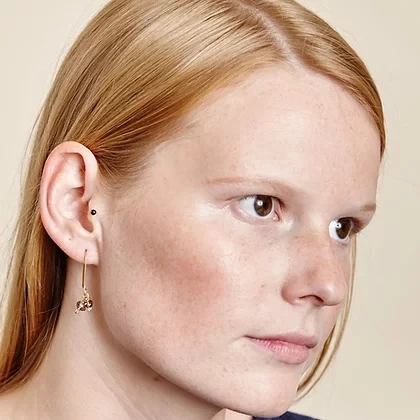 Temple Beads Earrings – Rose 2 Temple Beads Earrings – Rose - Image 2