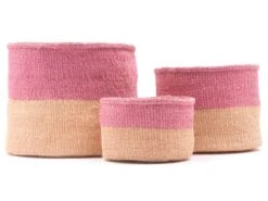 Keti Sand And Dusty Pink Block Basket 7 Keti Sand And Dusty Pink Block Basket -Household Decoration Shop KETI DUO ET 3 The Basket Room2