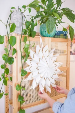 Small White Paper Star -Household Decoration Shop Large Paper white star east end press lifestyle