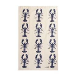 Lobster Tea Towel Organic Cotton – Navy Blue