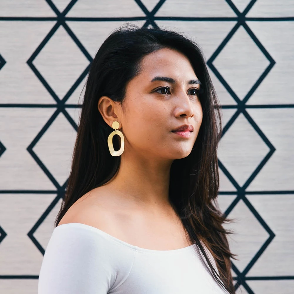 Brass Flora Earrings 2 Brass Flora Earrings - Image 2