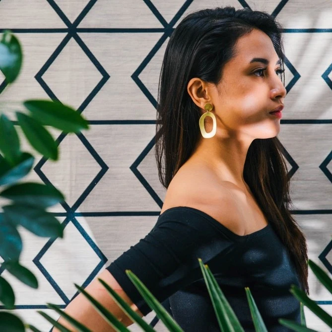 Brass Flora Earrings 3 Brass Flora Earrings - Image 3