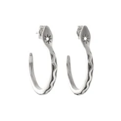 Serpent Hoops – Silver