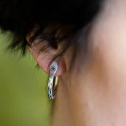 Serpent Hoops – Silver 5 Serpent Hoops – Silver -Household Decoration Shop Lima Lima Silver Serpent Hoops Lifestyle