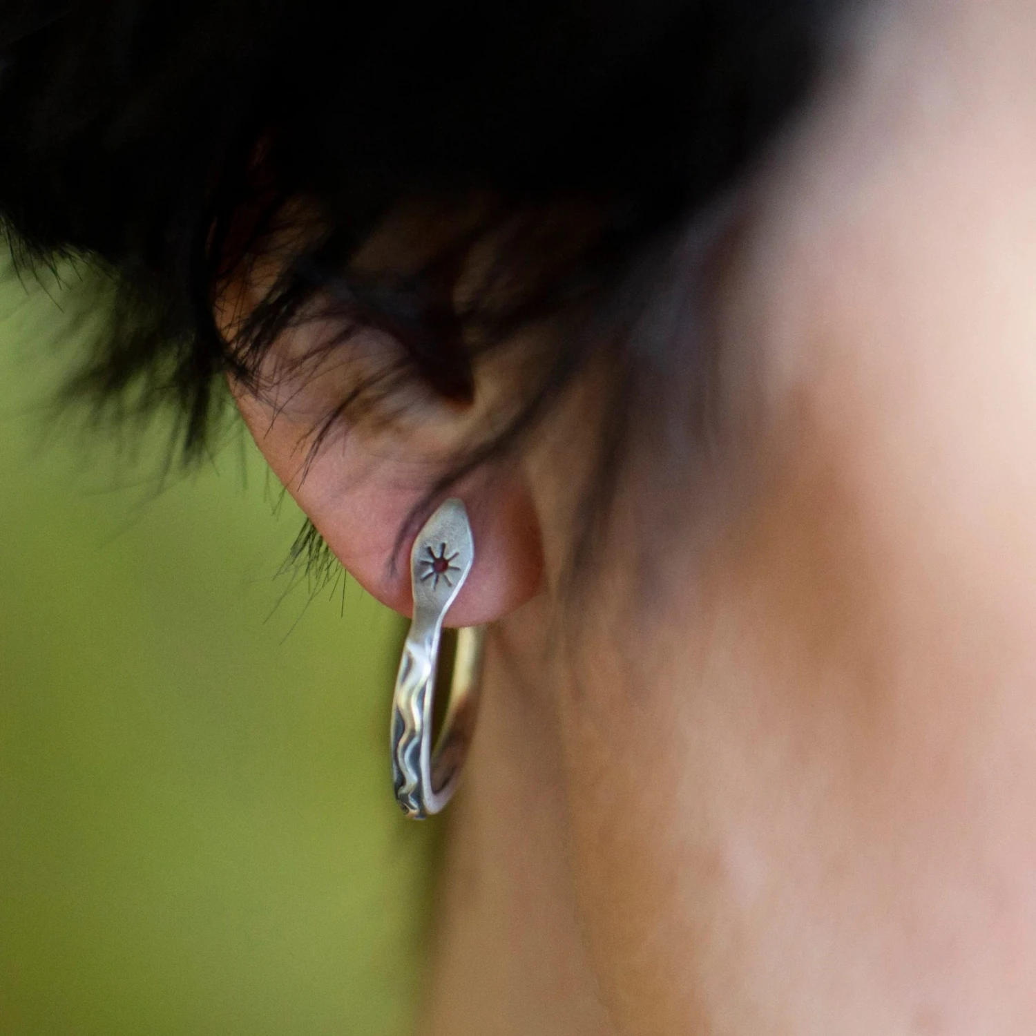 Serpent Hoops – Silver 3 Serpent Hoops – Silver - Image 3