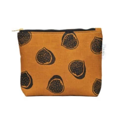 Linen Wash Bag – Mustard Fig