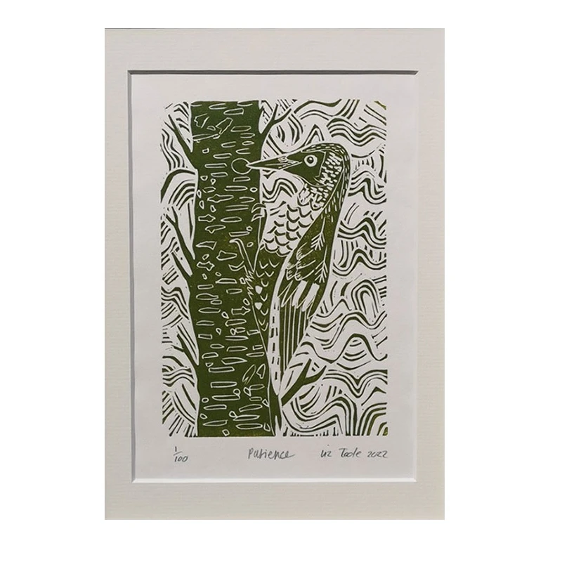 Patience Linocut 1 Patience Linocut