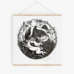 Midnight Meadow Limited Edition Lino Print