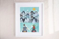 Mountain Lovers A4 Art Print