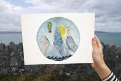 Mountainous Roundscape Art Print