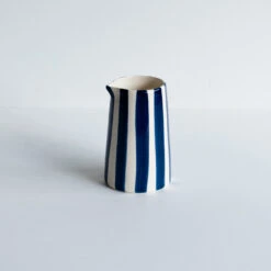 Handmade Blue Creamer Jug – Candy Stripe