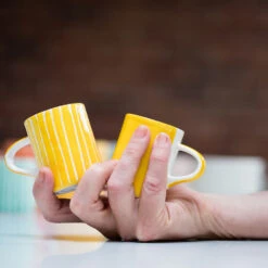 Handmade Plain Turmeric Espresso Mug