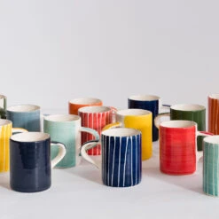 Handmade Espresso Mug – Teal Plain Wash -Household Decoration Shop Musango espresso cuts plain wash and sgraffito collection 1