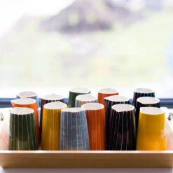 Rose Sgraffito Stripe Creamer Jug -Household Decoration Shop Musango Creamer Jug Group Lifestyle