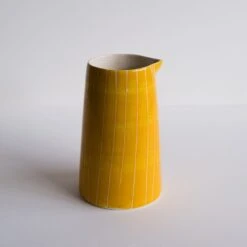 Large Turmeric Jug – Sgraffito