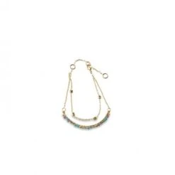 Aja Lolite, Labradorite And Chalcedony Bracelet