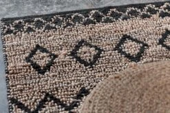 Ambara Jute Rug – Black And Natural 5 Ambara Jute Rug – Black And Natural -Household Decoration Shop Nkuku Ambara Jute Runner close