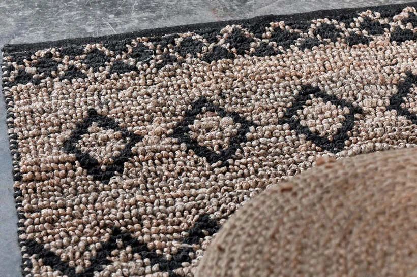 Ambara Jute Rug – Black And Natural 3 Ambara Jute Rug – Black And Natural - Image 3