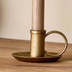 Amri Iron Candlestick 5 Amri Iron Candlestick -Household Decoration Shop Nkuku Amri Iron Candlestick Brass Lifestyle Close