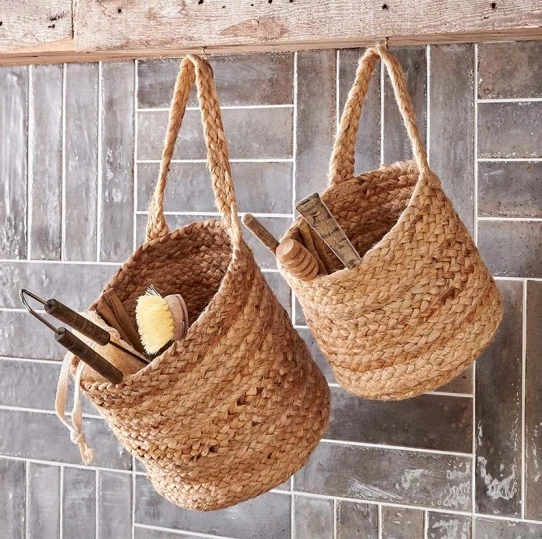 Chapad Hemp Wide Wall Hung Basket 1 Chapad Hemp Wide Wall Hung Basket