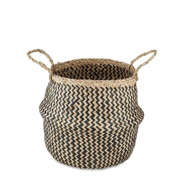 Black And Natural Ekuri Basket 1 Black And Natural Ekuri Basket