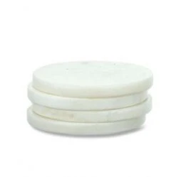 White Esa Marble Coasters – Set Of 4