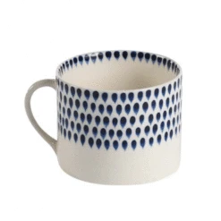 Indigo Drop Pattern Mug – Set Of 2